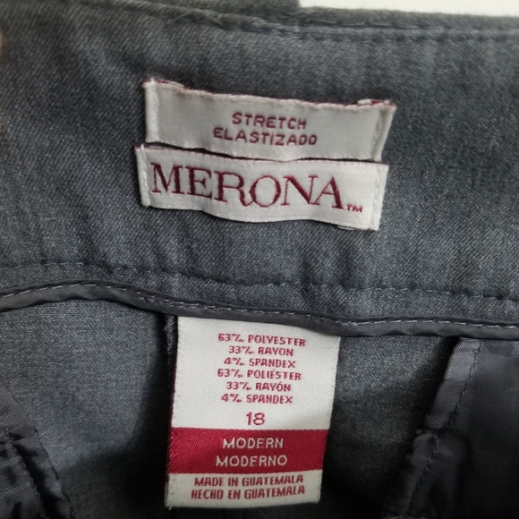 VGUC sleek Merona sz 18 gray stretch pants - Picture 4 of 10